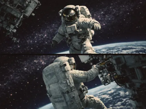 AI-generated film strip used to explore a storyboard sequence